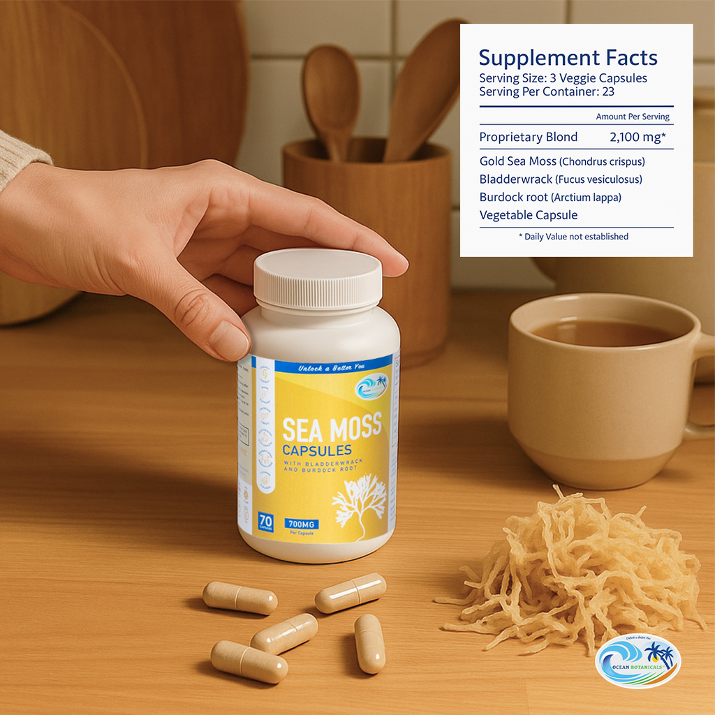 Sea Moss With Bladderwrack And Burdock Root Capsules