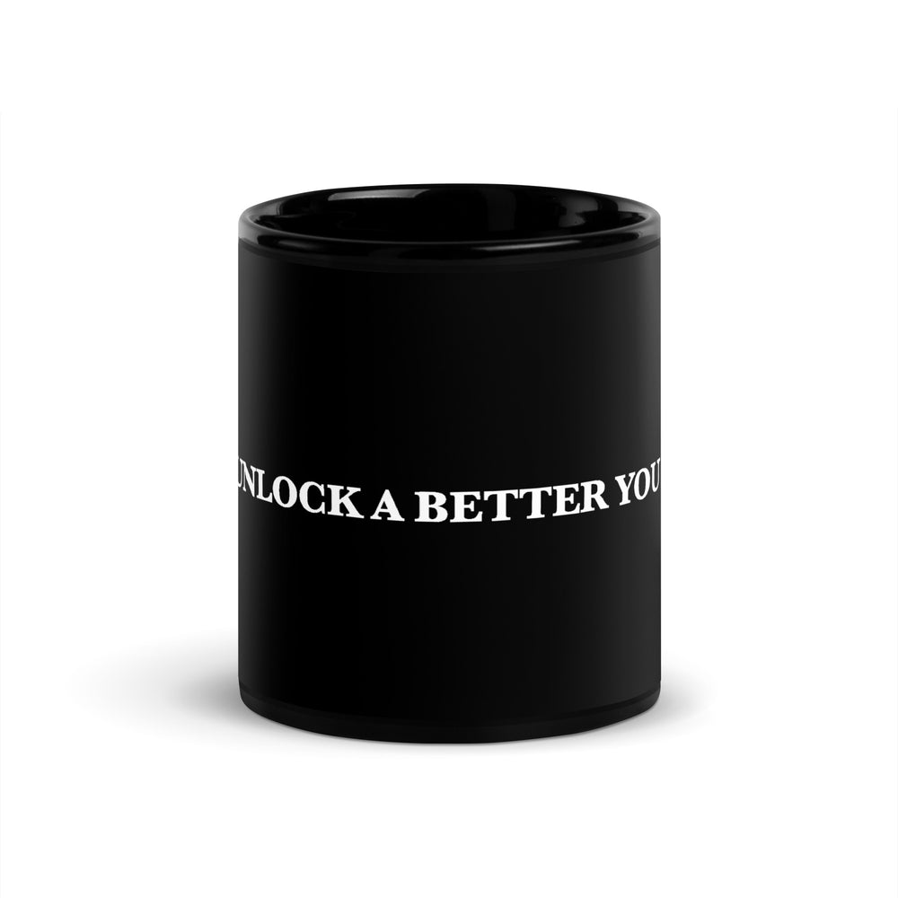 Unlock a better you "Black Glossy Mug" - Ocean Botanicals