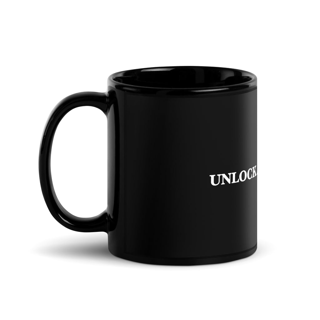 Unlock a better you "Black Glossy Mug" - Ocean Botanicals