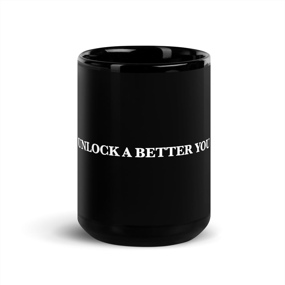 Unlock a better you "Black Glossy Mug" - Ocean Botanicals