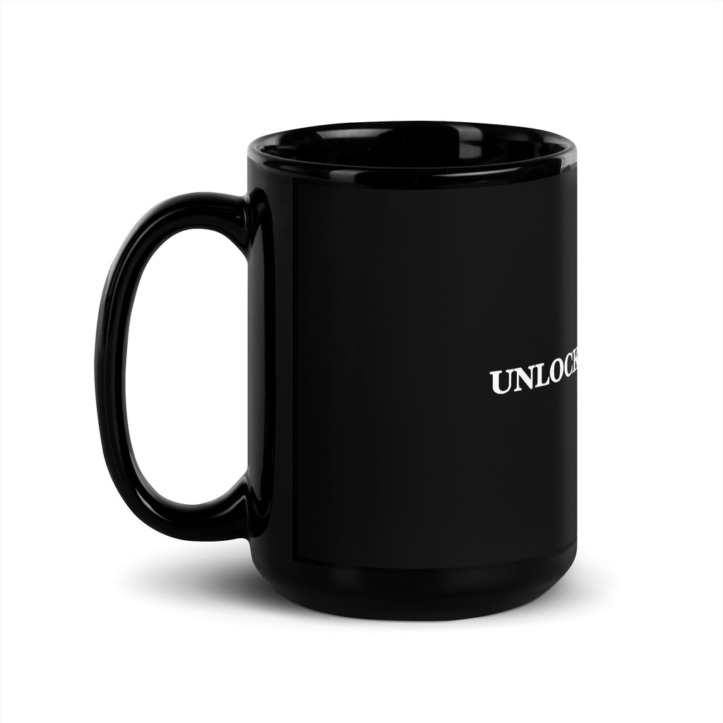 Unlock a better you "Black Glossy Mug" - Ocean Botanicals